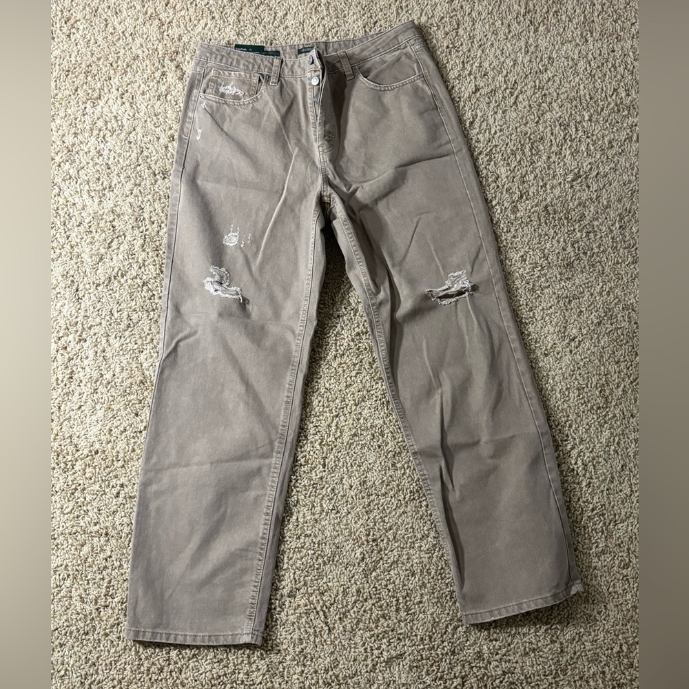 NWT - Wild Fable High Rise Straight Jeans in Light Brown - 14
